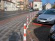 pr�klad umiestnenie bielo�ervenej z�brany vjazdu 460PB-2, www.idealmarket.sk