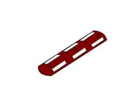 oddelovac�, zv�raz�ovac� p�s z gumy 1000x130x44mm �erven�