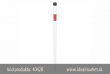 z�brana vjazdu Ø42x2,5 mm, 900mm nad zemou, bielo-�erven�, pre usadenie do bet�nu, bez osi, celkov� d�ka 1300mm, k�d produktu 4042B, www.idealmarket.sk