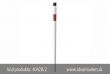 z�brana vjazdu Ø42x2,5 mm, 900mm nad zemou, bielo-�erven�, pre usadenie do bet�nu, dve osi, celkov� d�ka 1300mm, k�d produktu 4042B-2, www.idealmarket.sk