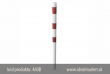 z�brana vjazdu Ø60x2,5 mm, 900mm nad zemou, bielo-�erven�, pre usadenie do bet�nu, bez osi, celkov� d�ka 1300mm, k�d produktu 460B, www.idealmarket.sk