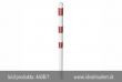 z�brana vjazdu Ø60x2,5 mm, 900mm nad zemou, bielo-�erven�, pre usadenie do bet�nu, jedna osa, celkov� d�ka 1300mm, k�d produktu 460B-1, www.idealmarket.sk