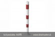 z�brana vjazdu Ø60x2,5mm, bielo-�erven�, upevnenie na skrutky, bez osi, celkov� d�ka 900mm, k�d produktu 460PB, www.idealmarket.sk