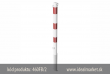 z�brana vjazdu Ø60x2,5mm, bielo-�erven�, vyberate�n�, uzamykate�n�, dve osi, celkov� d�ka nad zemou 900mm, k�d produktu 460FB-2, www.idealmarket.sk