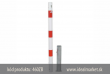 z�brana vjazdu Ø60x2,5mm, bielo-�erven�, vyberate�n�, uzamykate�n� na cylindrov� z�mok, bez osi, d�ka nad zemou 900mm, k�d produktu 460ZB, www.idealmarket.sk