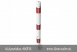 z�brana vjazdu Ø60x2,5mm, bielo-�erven�, sklopn�, trojhrann� uzamknutie, bez osi, d�ka nad zemou 900mm, k�d produktu 460FUB, www.idealmarket.sk