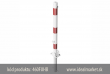 z�brana vjazdu Ø60x2,5mm, bielo-�erven�, sklopn�, na zabetonovanie, trojhrann� uzamknutie, bez osi, d�ka nad zemou 900mm, k�d produktu 460FUHB, www.idealmarket.sk