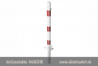 z�brana vjazdu Ø60x2,5mm, bielo-�erven�, na zabetonovanie, sklopn�, cylindrick� z�mok, bez osi, d�ka nad zemou 900mm, k�d produktu 460UZHB, www.idealmarket.sk