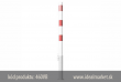 z�brana vjazdu Ø60x2,5mm, vyberate�n�, bielo-�erven�, na zabetonovanie, visiaci z�mok, bez osi, d�ka nad zemou 900mm, k�d produktu 460VB, www.idealmarket.sk