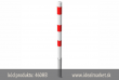 vyberate�n� z�brana vjazdu Ø60x2,5 mm, bielo-�erven�, bez osi, 900mm nad zemou, na zabetonovanie do zemnej obj�mky, k�d produktu 460HB, www.idealmarket.sk