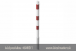 vyberate�n� z�brana vjazdu Ø60x2,5 mm, bielo-�erven�, jedna osa, 900mm nad zemou, na zabetonovanie do zemnej obj�mky, k�d produktu 460HB-1, www.idealmarket.sk