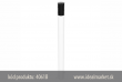 z�brana vjazdu Ø60x2,5 mm, �iarovo zinkovana, bielo lakovan� s �iernou hlavicou, ur�en� na zabetonovanie, k�d produktu 4061B, www.idealmarket.sk
