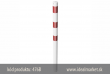 z�brana vjazdu Ø76x2,6 mm, bielo-�erven�, ur�en� na zabetonovanie, celkov� d��ka 1400mm, bez osi, k�d produktu 476B, www.idealmarket.sk