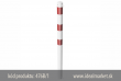 z�brana vjazdu Ø76x2,6 mm, bielo-�erven�, ur�en� na zabetonovanie, celkov� d��ka 1400mm, jedna osa, k�d produktu 476B-1, www.idealmarket.sk