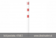 z�brana vjazdu Ø76x2,6 mm, bielo-�erven�, ur�en� na zabetonovanie, celkov� d��ka 1400mm,dve osi, k�d produktu 476B-2, www.idealmarket.sk