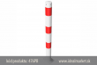 z�brana vjazdu Ø76x2,6 mm, �iarovo zinkovan�, bielo-�erven�, kotvenie na hmo�dinky, celkov� d��ka 900mm, bez osi, k�d produktu 476PB, www.idealmarket.sk