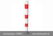 z�brana vjazdu Ø76x2,6 mm, �iarovo zinkovan�, bielo-�erven�, kotvenie na hmo�dinky, celkov� d��ka 900mm, bez osi, k�d produktu 476PB-1, www.idealmarket.sk
