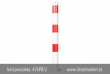 z�brana vjazdu Ø76x2,6 mm, �iarovo zinkovan�, bielo-�erven�, kotvenie na hmo�dinky, celkov� d��ka 900mm, dve osi, k�d produktu 476PB-2, www.idealmarket.sk