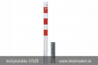 z�brana vjazdu vyberate�n� Ø76x2,6 mm, �iarovo zinkovan�, bielo-�erven�, uzamknutie na cylindrick� z�mok, s obj�mkou na zabetonovanie, k�d produktu 476ZB, www.idealmarket.sk