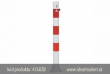 z�brana vjazdu sklopn� Ø76x2,6 mm, �iarovo zinkovan�, bielo-�erven�, uzamknutie na cylindrov� z�mok, kotvenie na hmo�dinky, k�d produktu 476UZB, www.idealmarket.sk