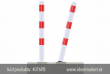 z�brana vjazdu Ø76x2,6 mm, �iarovo zinkovan�, bielo-�erven�, oboustranne v�kyvn� do 30�, kotvenie na hmo�dinky, k�d produktu 4076PB, www.idealmarket.sk