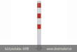 z�brana vjazdu Ø89x2,9 mm, �iarovo zinkovan�, bielo lakovan� s �erven�m reflexn�m pruhom, na zabetonovanie, k�d produktu 489B, www.idealmarket.sk