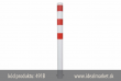 z�brana vjazdu bielo-�erven� na zabetonovanie, k�d produktu 491B, Ø102x2,9mm, z�brana vjazdu bielo-�erven�, pre usadenie do bet�nu, celkov� d�ka 1300mm, www.idealmarket.sk