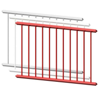 stredov� ��st ochrann�ho plotu, 950mmx2000mm, farben� 12