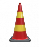 dopravn� ku�e� v��ka 750mm �erveno-�lt�