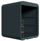 mobiln� kancel�ria, meeting point, pozink, �ierna matn� farba V-Space 2 - pohlad 2 - www.idealmarket.sk