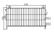 mobiln� plot �iarovo zinkovan� Profi s h�kmi a osami 2,2x1,20m 6 - pohlad 2 - www.idealmarket.sk