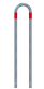 obl�kov� z�brana, ochrana e-dob�jac�ch stan�c 300x1400mm, �erven� reflexn� pruhy 1 - pohlad 2 - www.idealmarket.sk
