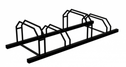 stojan na bicykel, �iarov� zinok, farben�, �tyri koles� 29