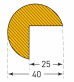 bezpe�nostn� profil na hrany, magnetick�, �lto-�ierny, 1000x40x20mm 4 - pohlad 2 - www.idealmarket.sk