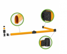 podlahov� ochrann� bari�ra Flex Plus rohov� diel 2438x270mm